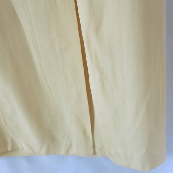 VINTAGE PERI PETITES Dress/Jacket Size 12 Short Sleeve Embroidered Yellow Summer - Picture 7 of 13